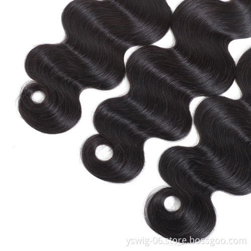 Factory Wholesale Price Human Hair 1b# Natural Black Color Body Wave Virgin Hair Vendors